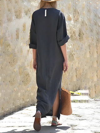 Langes Maxikleid mit Sommerschlitz - NELLA
