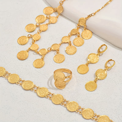Ramadan-Schmuckset für Damen – Elegante Kupfermünzen-Kollektion