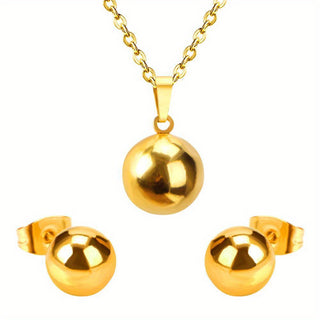 Elegantes 18K Vergoldetes Schmuckset – Vintage Schlichter Stil
