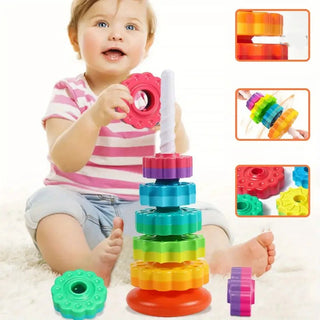 Regenbogenturm Stapelspielzeug für Kinder