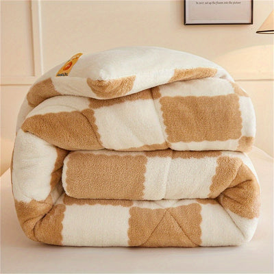 Zeitgemäße Karierte Fleece-Bettdecke – Warm & Stilvoll