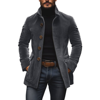 Schlanker Vintage-Cordmantel - Zeitloser Stil, moderner Komfort
