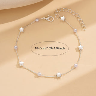 Einfaches und Elegantes Casual Design Star Kunstperlen Kettenarmband