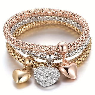 3er-Set Baum des Lebens Corn Chain Armbänder