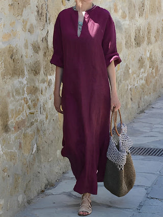 Langes Maxikleid mit Sommerschlitz - NELLA