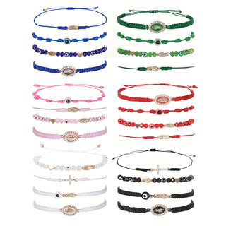 Mexikanische Armbänder – 14K Vergoldet mit Strass-Anhängern