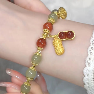 Gute Dinge passieren Erdnuss Charm Armband für Mädchen