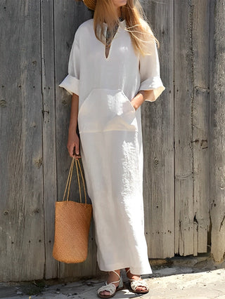 Langes Maxikleid mit Sommerschlitz - NELLA