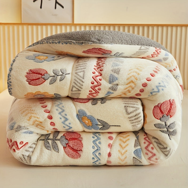 Bohème Chic Schneeflocke Samt Winterdecke, Plüsch & kuschelig