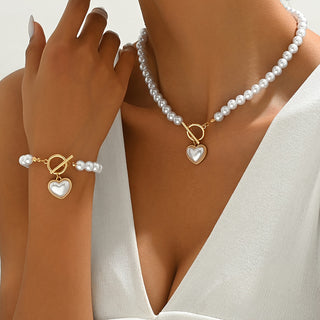 Elegantes Halsketten- und Armband-Schmuckset
