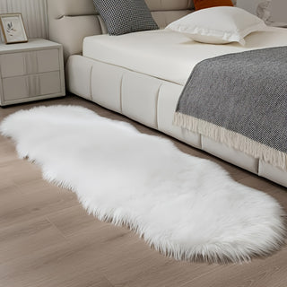 Kuscheliger Wollähnlicher Teppich – Plüsch Suede Teppich mit Geflochtenem Design