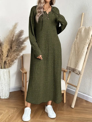 Elegantes Einfarbiges Kapuzenkleid für Frauen – Bequem, Stretchy und Allwetter-tauglich
