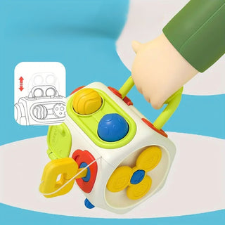 10-in-1 Sensorischer Busy Cube – Reisespielzeug für Kleinkinder