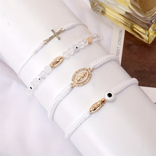 Mexikanische Armbänder – 14K Vergoldet mit Strass-Anhängern