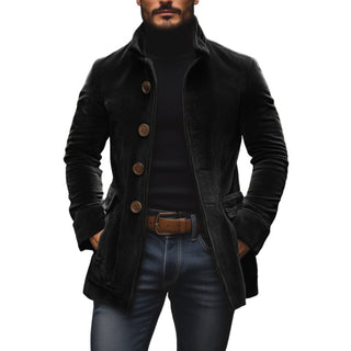 Schlanker Vintage-Cordmantel - Zeitloser Stil, moderner Komfort