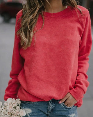 Langarm-Sweatshirt mit Rundhalsausschnitt