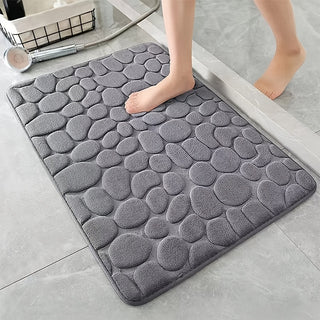 Weiches und Komfortables Memory Foam Badvorleger mit Cobblestone-Prägung