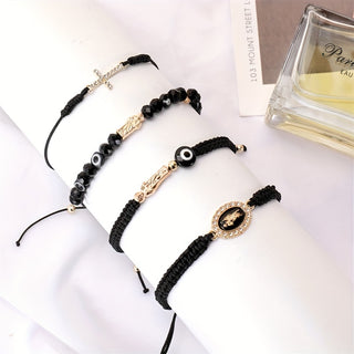 Mexikanische Armbänder – 14K Vergoldet mit Strass-Anhängern