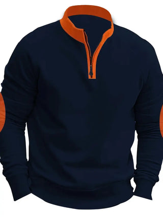 Herren Bestickter Casual Langarm Sweatshirt