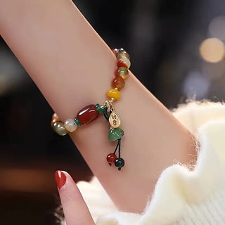 Retro Lotus Anhänger Armband – Vielseitiges Geschenk