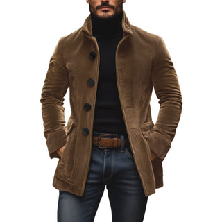 Schlanker Vintage-Cordmantel - Zeitloser Stil, moderner Komfort