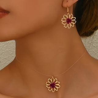 Vintage Eleganter Schmuck – Schickes Hohles Blumen-Design