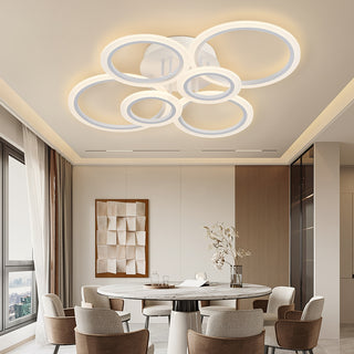 Moderne 6-Ring LED Deckenleuchte