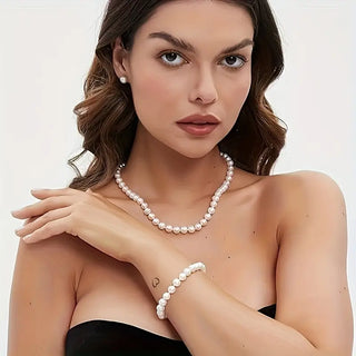 Set mit Süßwasserperlen – Brautschmuck Geschenk