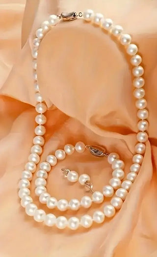 Set mit Süßwasserperlen – Brautschmuck Geschenk