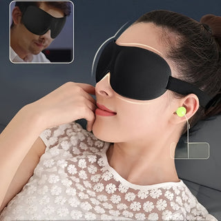 3D Schlafmaske – Lichtblockierend, Bequem & Ideal für Reisen