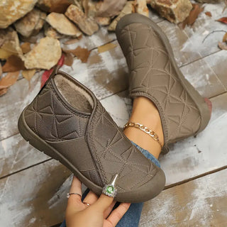 Damen Winterstiefel – Casual Schnürboots, Fleecefutter, Stoffobermaterial