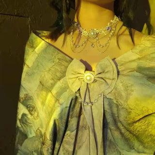Luna Lolita Perlenhalsband mit Spitze und Liebe