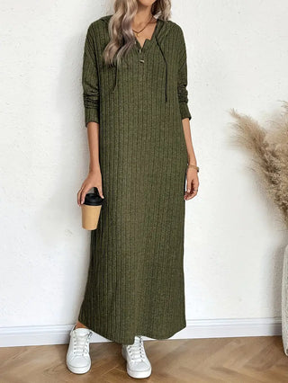 Elegantes Einfarbiges Kapuzenkleid für Frauen – Bequem, Stretchy und Allwetter-tauglich