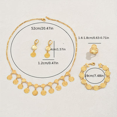 Ramadan-Schmuckset für Damen – Elegante Kupfermünzen-Kollektion