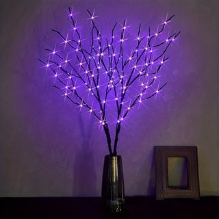 Majisu Verzauberte Lila Weidenzweig-Lichter, 20 LED