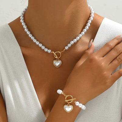 Elegantes Halsketten- und Armband-Schmuckset