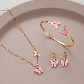 Schmetterling Schmuckset für Damen – 4-teiliges Y2K Korean Style Set