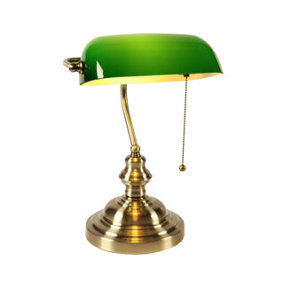 Bankiers Schreibtischlampe mit Zugketten-Schalter