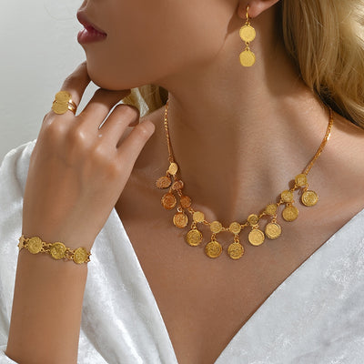 Ramadan-Schmuckset für Damen – Elegante Kupfermünzen-Kollektion