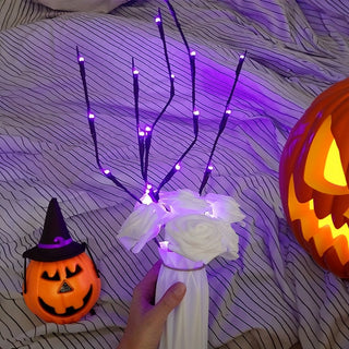 Majisu Verzauberte Lila Weidenzweig-Lichter, 20 LED
