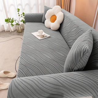 Herbst/Winter Jacquard Sofaüberwurf aus Samt – Uni-Farben