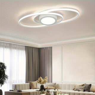 Moderne Led-Deckenleuchte in Schwarz mit Fernbedienung – 48W