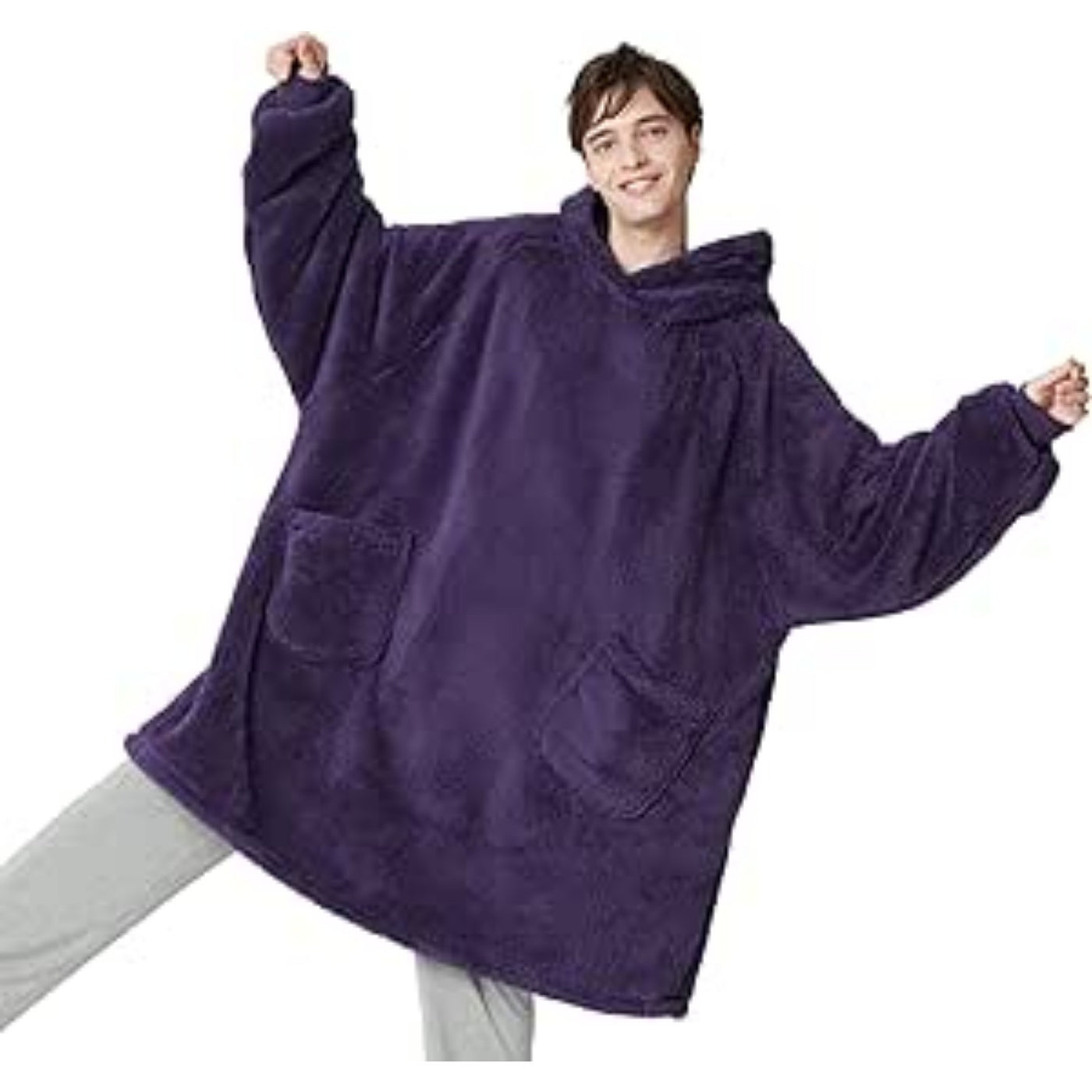 Übergroße Hoodie-Decke mit Ärmeln – Tragbare Decke für Erwachsene