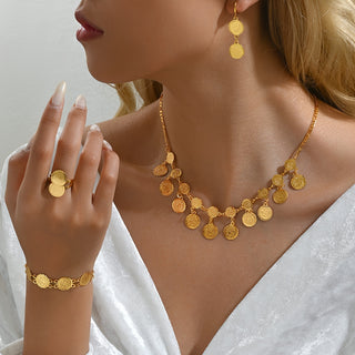 Ramadan-Schmuckset für Damen – Elegante Kupfermünzen-Kollektion