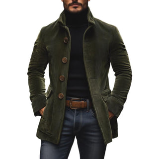 Schlanker Vintage-Cordmantel - Zeitloser Stil, moderner Komfort