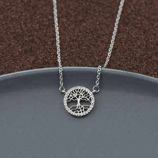 S925 Silber Halskette – Baum des Lebens Anhänger, elegant & hypoallergen