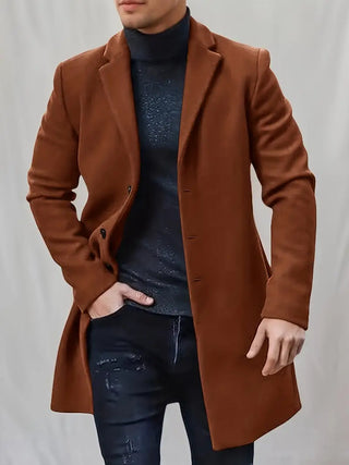 Theo - Halbformeller einreihiger Retro-Trenchcoat