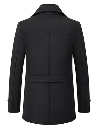 Schurwollmantel Herren Business Casual dicke warme schlanke Jacke