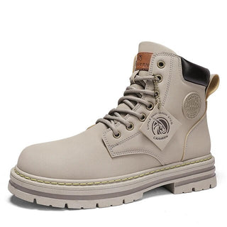 Alby - Modische High-Top-Lederstiefelette mit Schnürdesign
