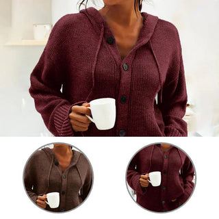 MIA - Strickjacke mit Kapuze und Kordelzug